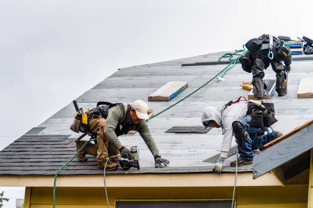 Professional Gutter Installation technician working in Starrucca, PA